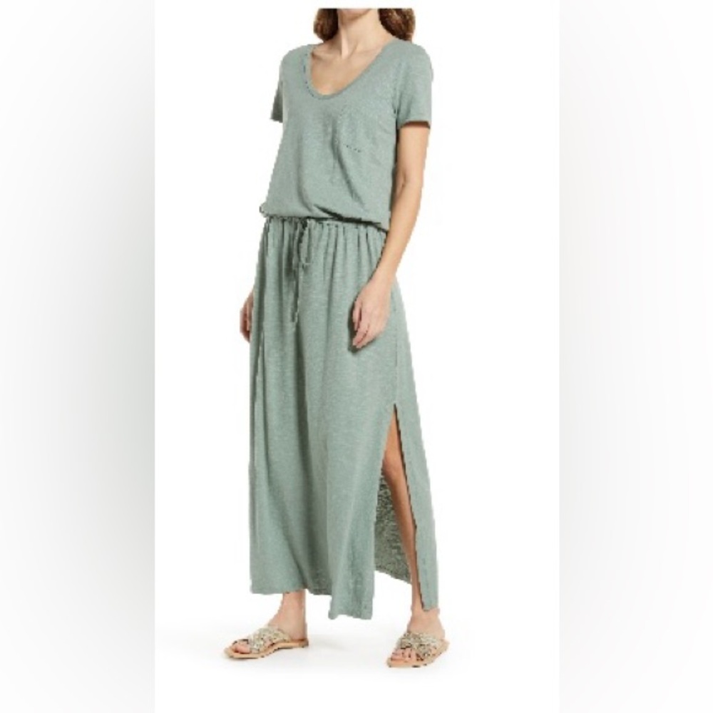Caslon Green Maxi Tshirt Dress